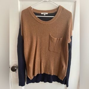 Madewell XS Colorblock Thompson Pocket Pullover Sweater